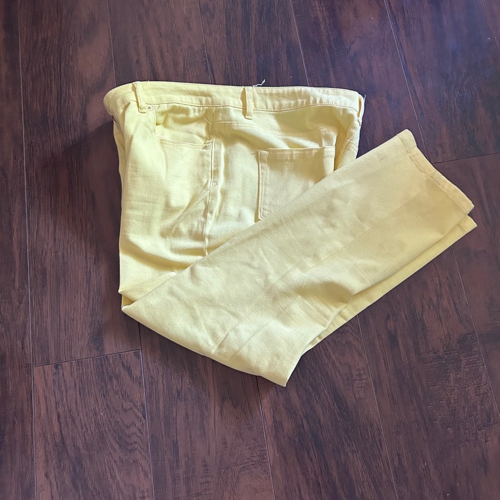 Jessica Yellow Ankle Cropped Jeans